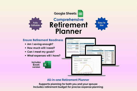 Retirement Planner - Google Sheets preview 8
