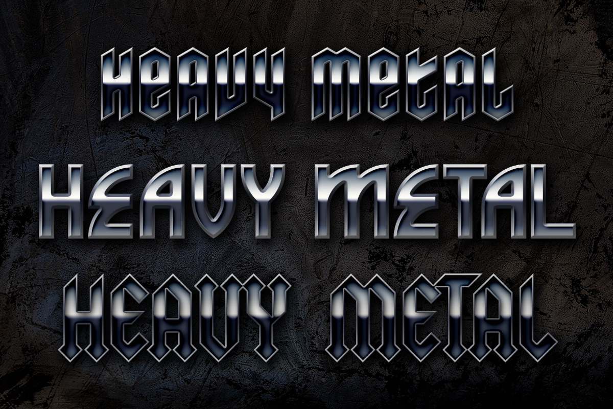 Heavy Metal layer styles, a Layer Style Add-On by Sick Optix (Photo 3 of 5)