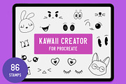 Procreate Kawaii Maker Stamp brushes, a Brush Add-On by Julia Right Studio (Thumbnail 1 of 5)