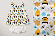 Bees, Honey Cartoon Vector Set, an Object Illustration by Elena Dorosh (Thumbnail 11 of 14)