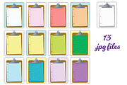 clipboard clipart & digital paper, an Education Illustration by Laureling Studios (Thumbnail 3 of 3)