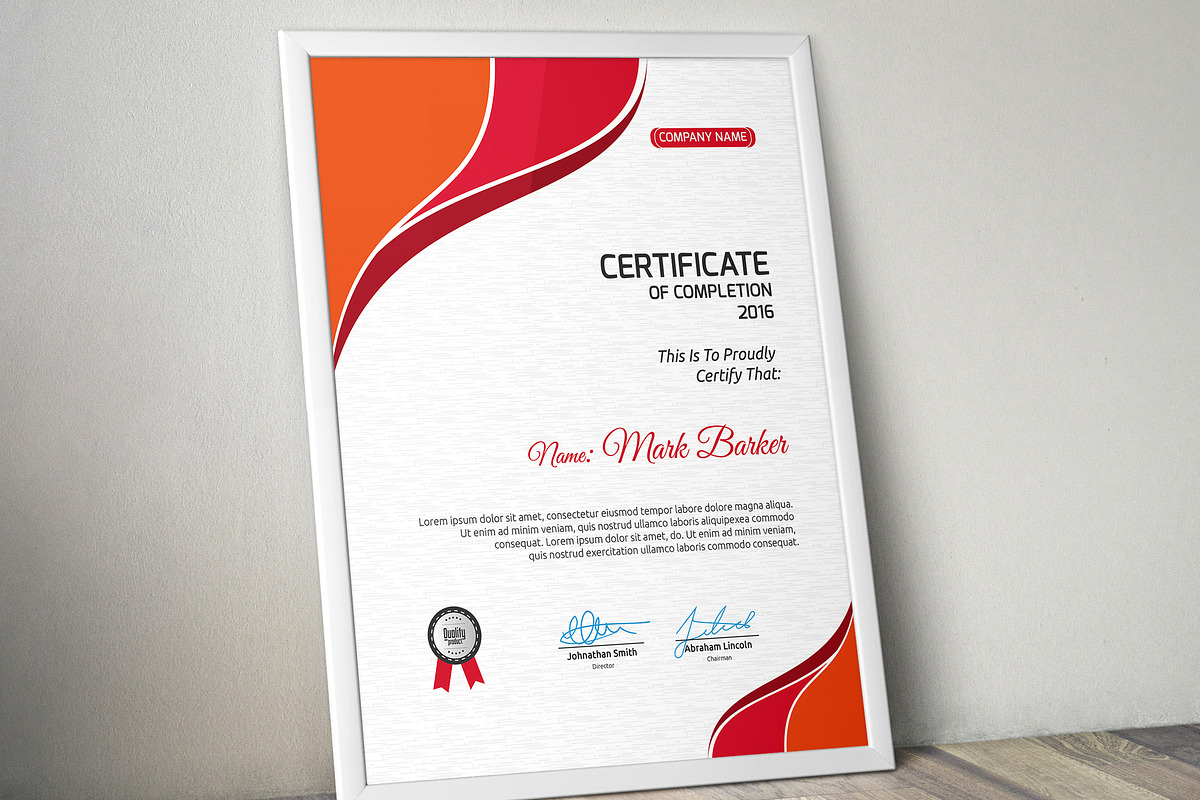 Certificate Word | PSD | AI, a Stationery Template by Curve Design (Photo 3 of 3)