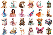Watercolor Bohemian Clipart Bundle, a Seasonal Illustration by designcity5 (Thumbnail 2 of 5)