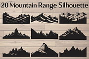 Mountain Range Silhouette, an Object Graphic by Designer_Momina (Thumbnail 1 of 20)