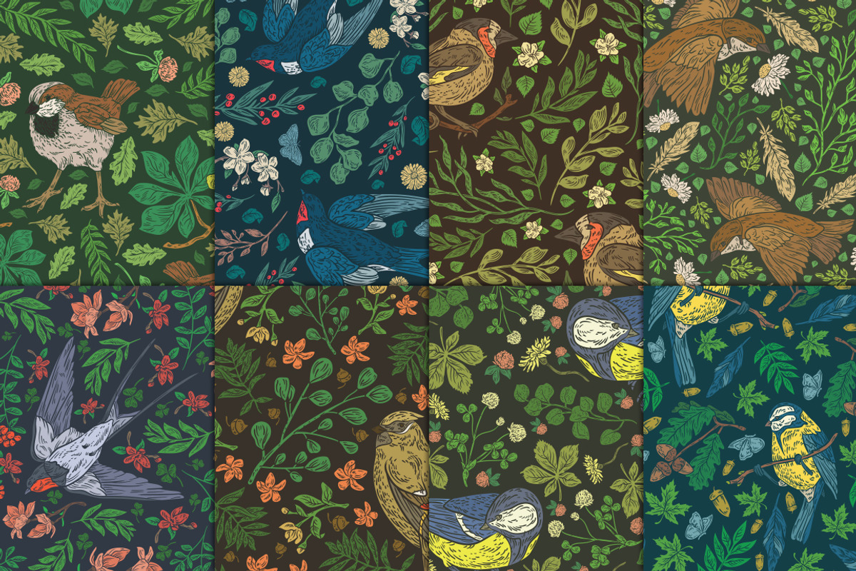 Small Urban Birds patterns, a Pattern Graphic by Piñata (Photo 12 of 13)