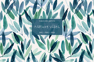 Nature vibes - seamless pattern