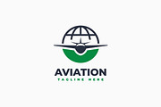 Globe Aviation Logo, a Branding & Logo Template by Zeer Graphic (Thumbnail 1 of 2)