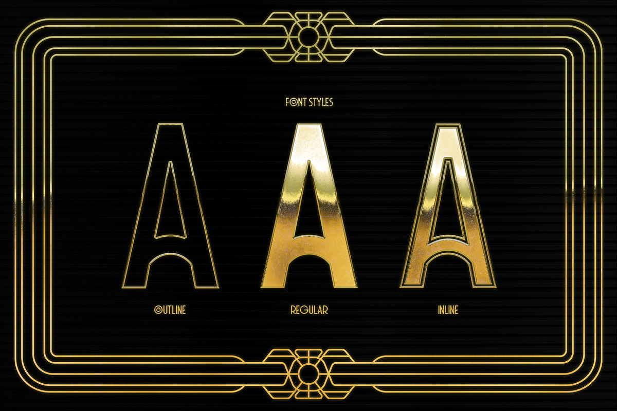 Seahoarse Art Deco Display Fonts, a Font by Juru Rancang Studio (Photo 3 of 8)