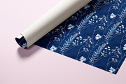 Cyanotype Floral Seamless Patterns, a Pattern Graphic by Ninterints (Thumbnail 15 of 18)