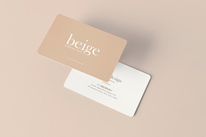 Rounded Business Card Mockup