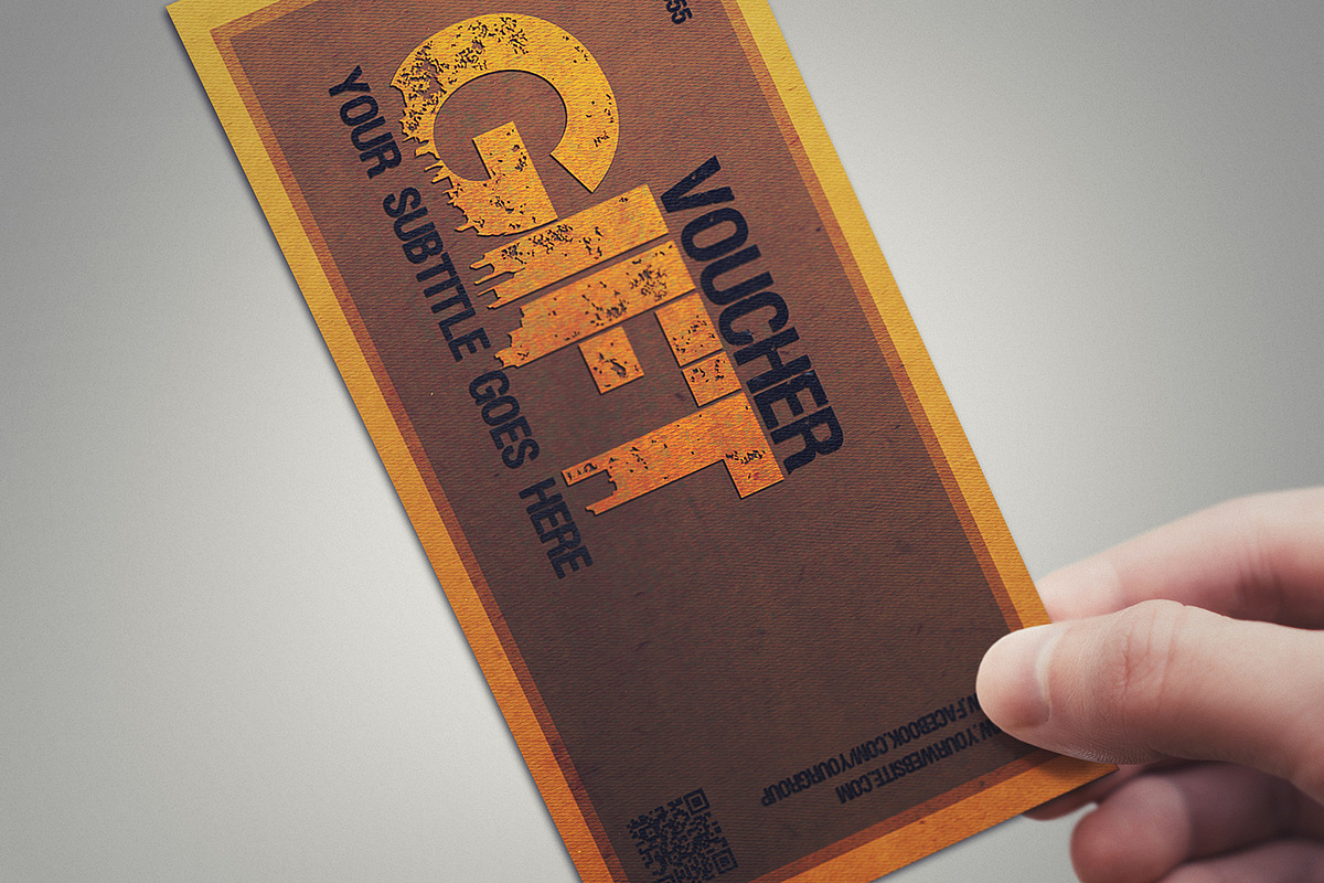 Multipurpose retro gift voucher, a Card Template by Tzochko (Photo 4 of 5)