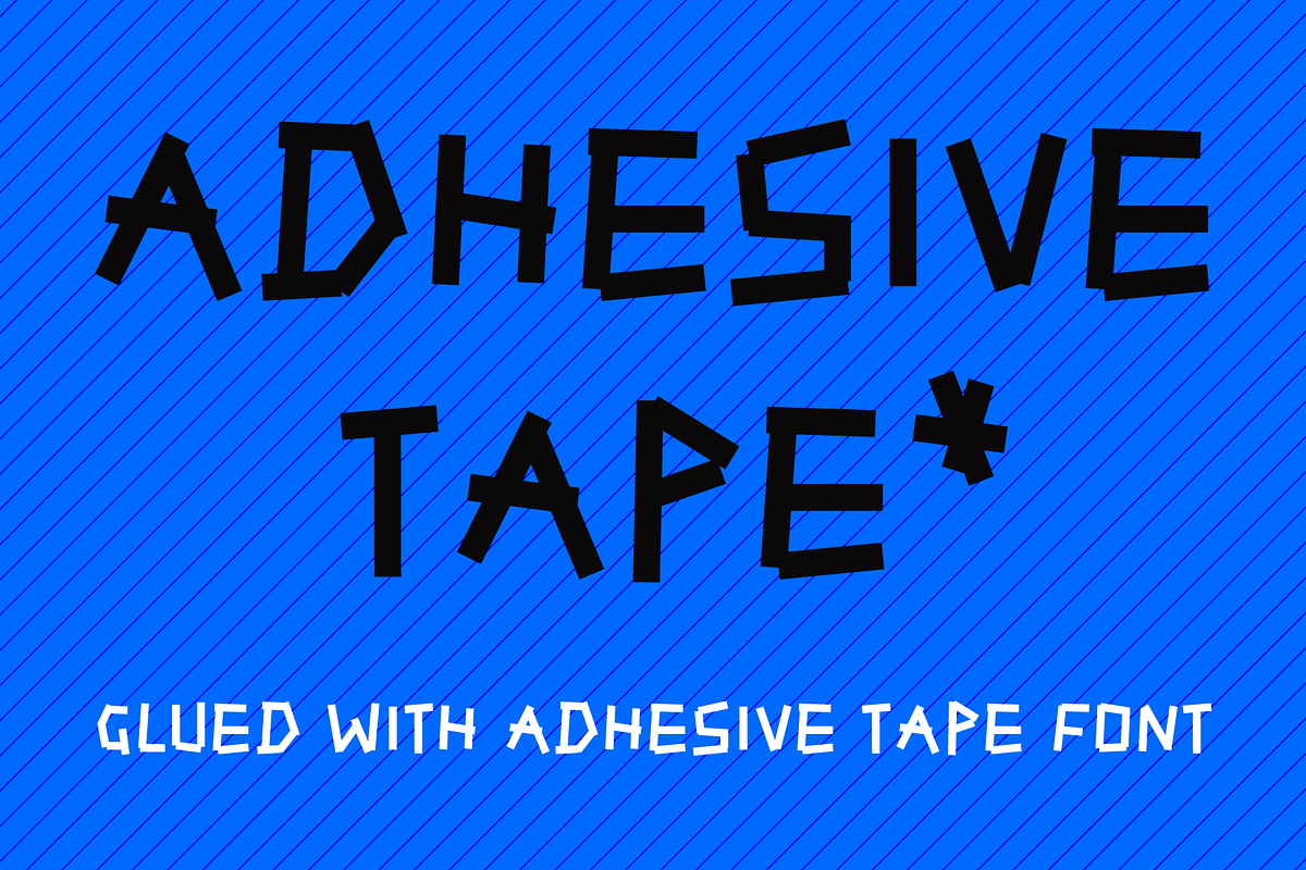 Adhesive tape font., a Script Font by VyacheslavKolb (Photo 1 of 5)