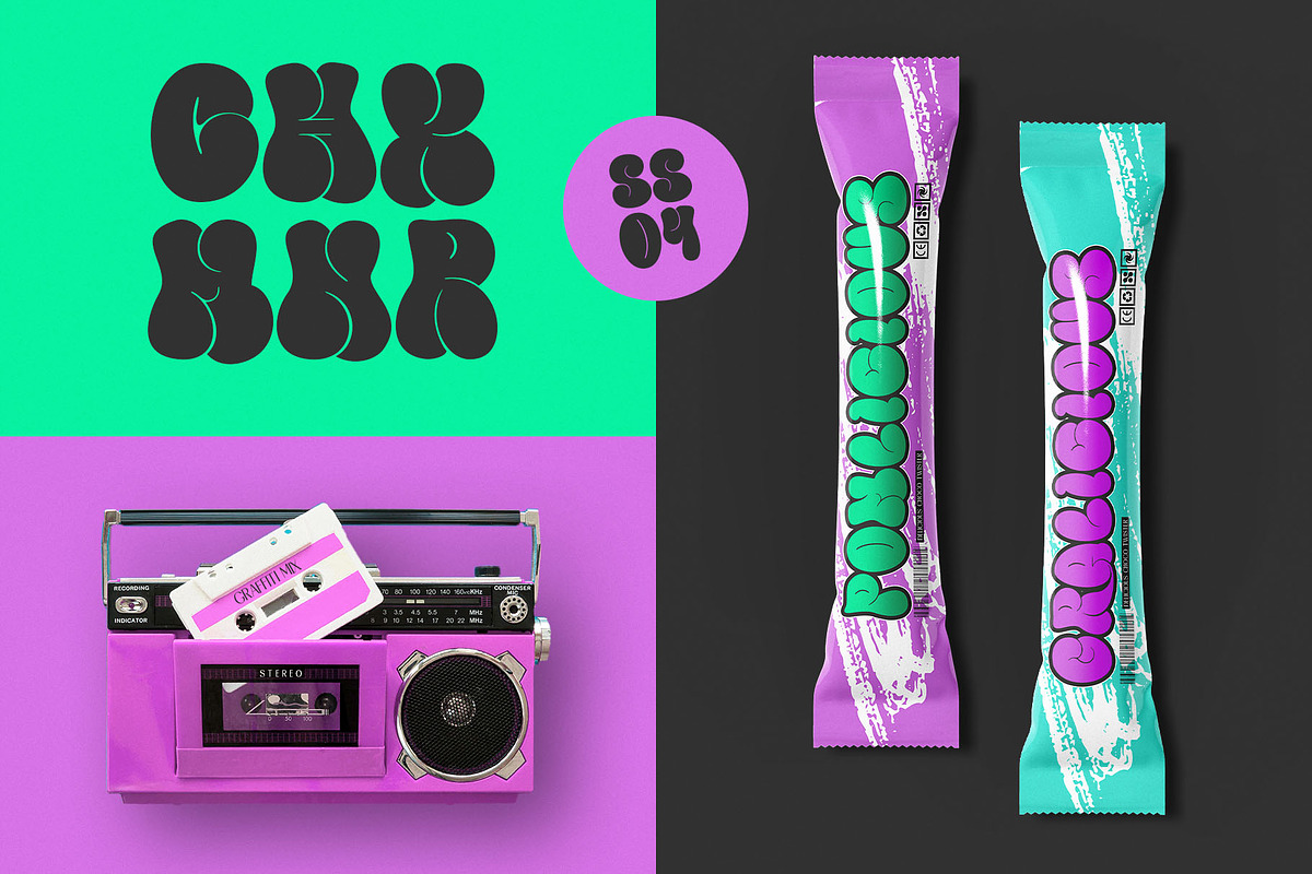 Mamboo Bubble Mix Graffiti Font, a Sans Serif Font by alit design (Photo 18 of 20)