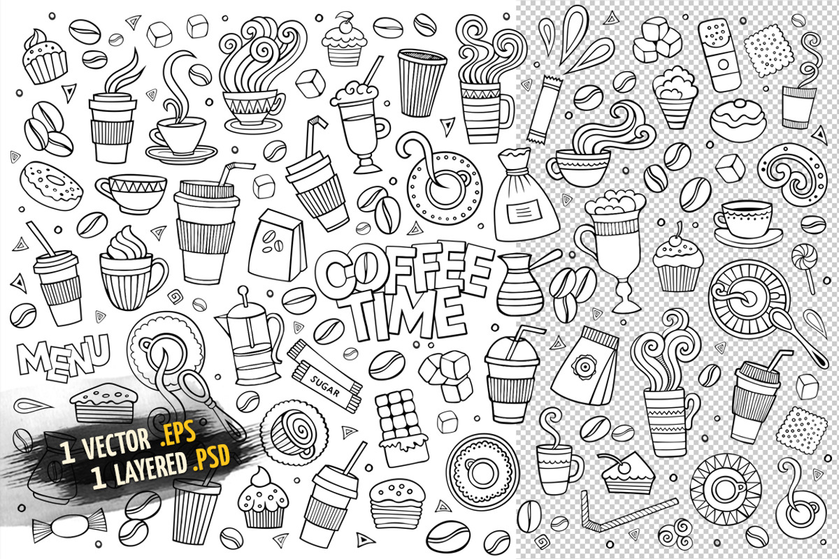 Coffee Objects & Elements Set, an Object Graphic by BALABOLKA (Photo 3 of 4)