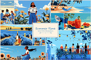 Summer- 350 AI illustrations, a Seasonal Illustration by Pundateam (Thumbnail 1 of 9)