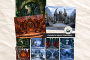 Crystal Beast Realms Backdrops, a Decorative Illustration by ThatsDesignArt (Thumbnail 5 of 15)