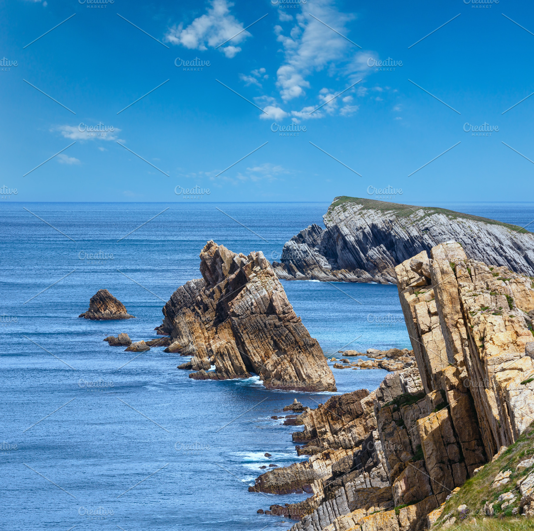 Arnia Beach coastline landscape., a Nature Photo by YuriyB