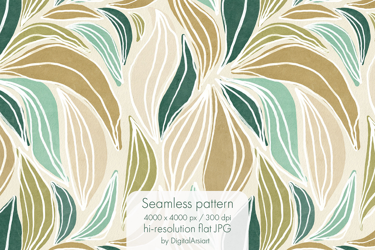 Organic floral abstract pattern., a Texture Illustration by DigitalArsiart (Photo 1 of 4)