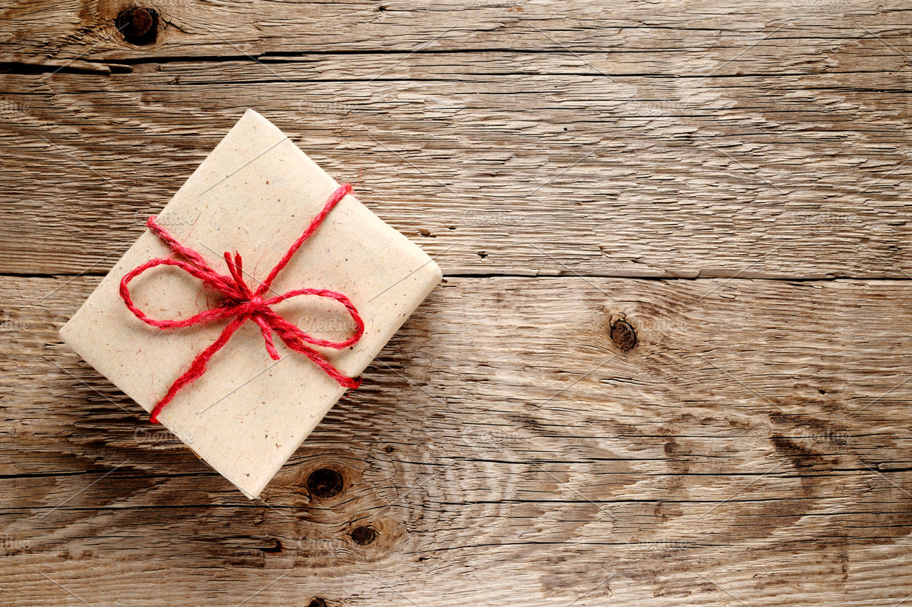 Vintage gift box featuring gift, box, and red