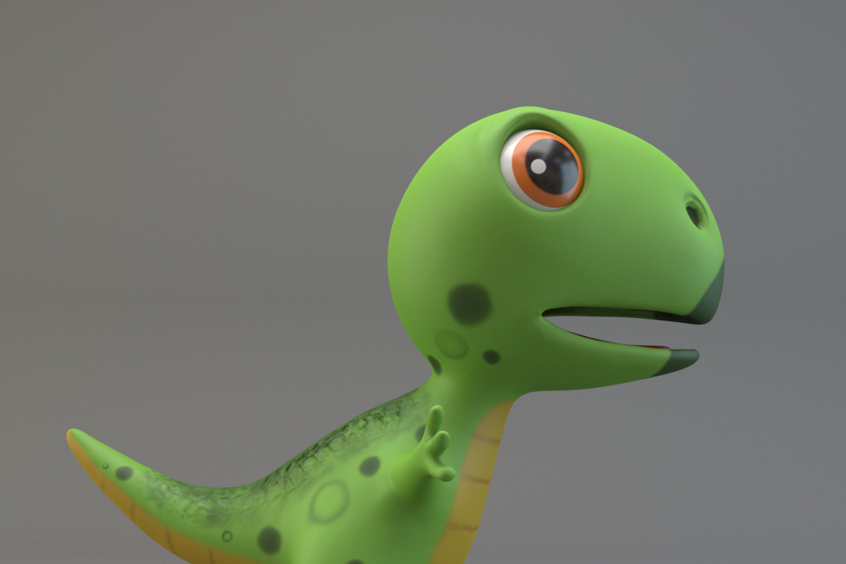 Cartoon Dinosaur, an Animal 3D Model by XYZ Space (Photo 2 of 6)