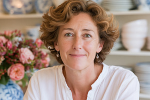 Caucasian woman smiling, looking at the camera, promoting homema, a Person Photo by Studio ANNA