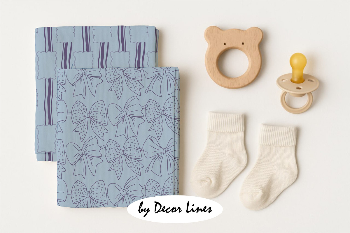Baby Bows Shower, a Decorative Illustration by Decor Lines (Photo 14 of 16)