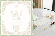 Regency wedding monogram crest, a Decorative Illustration by WonderWonder (Thumbnail 9 of 9)