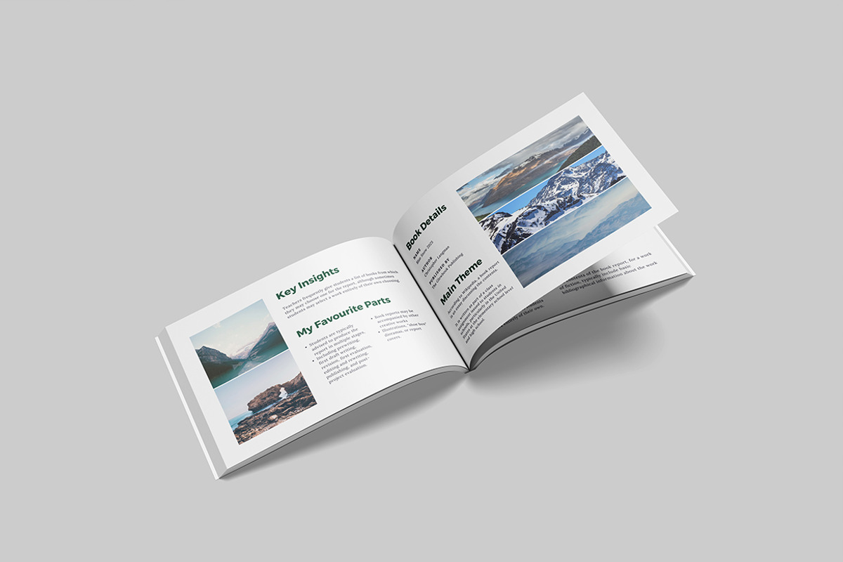 Landscape Book Mockup, a Mockup by DxSLEX (Photo 3 of 5)