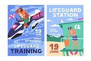 Lifeguard rescue people on water set, an Illustration by PaperTrident (Thumbnail 15 of 15)