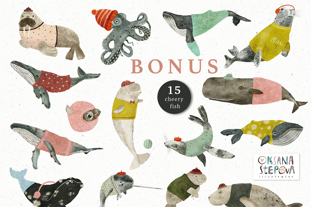 AQUATALES | 170+ elements, an Animal Illustration by Oksana Stepova (Photo 18 of 19)