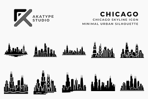 Chicago Skyline Icons