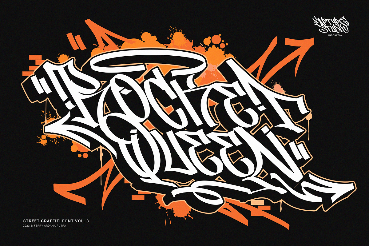 Rocket Queen | Street Graffiti Font, a Blackletter Font by Ardana Creative (Photo 11 of 11)