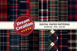 Christmas Tartan Seamless Pattern, a Pattern Graphic by Dream Creation