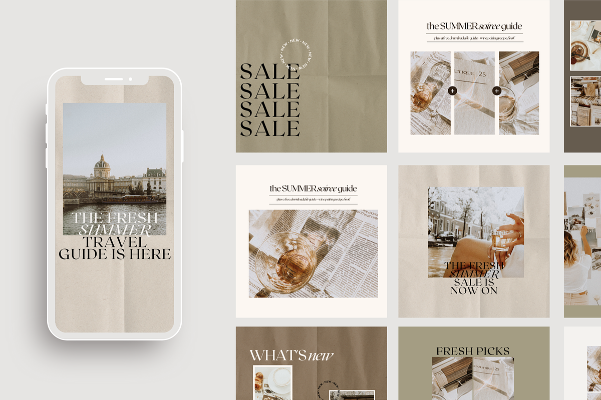 Modernist Social Media Template, a Device Mockup by Le Maison Bohem (Photo 2 of 11)
