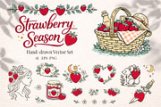 Strawberry Summer - Vector Clipart, an Object Graphic by Christine Krahl (Thumbnail 1 of 6)