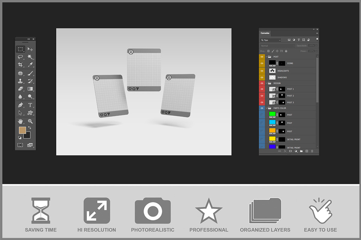 Social Media Post Mockup PSD, a Device Mockup by Bruno's Shop (Photo 2 of 3)
