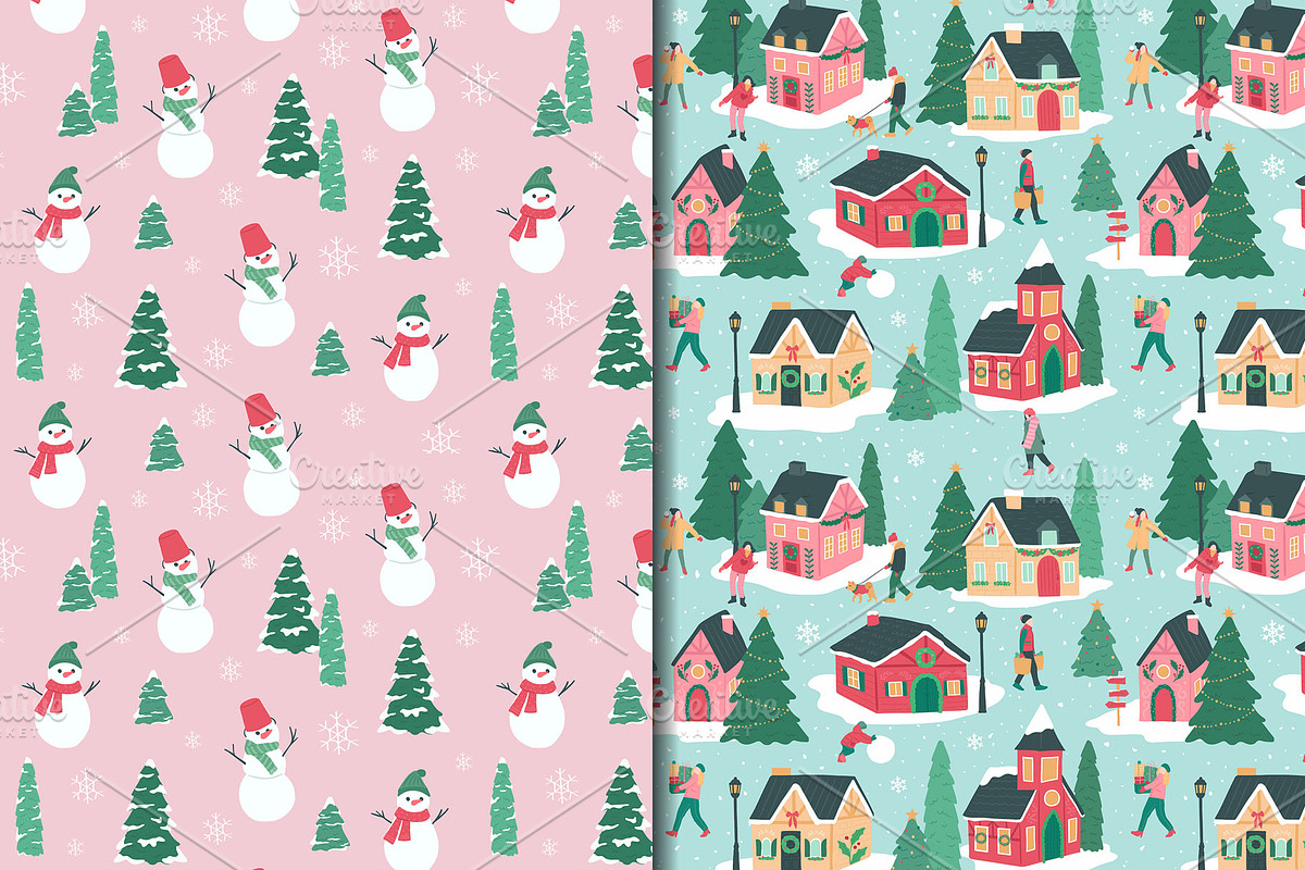 Winter Holiday Pattern Collection, a Pattern Graphic by CreativeChristiana (Photo 6 of 9)