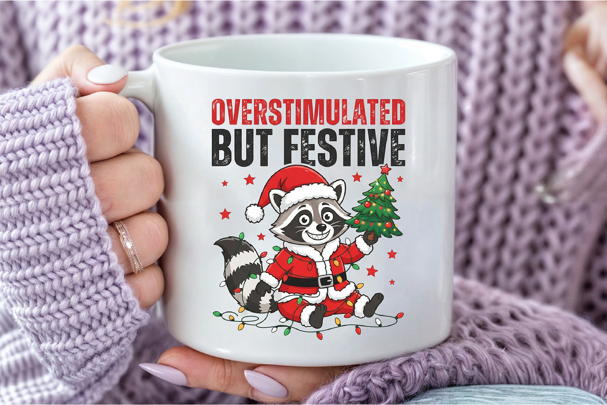 Overstimulated but festive PNG, a Seasonal Illustration by DreamCafeArt (Photo 7 of 7)