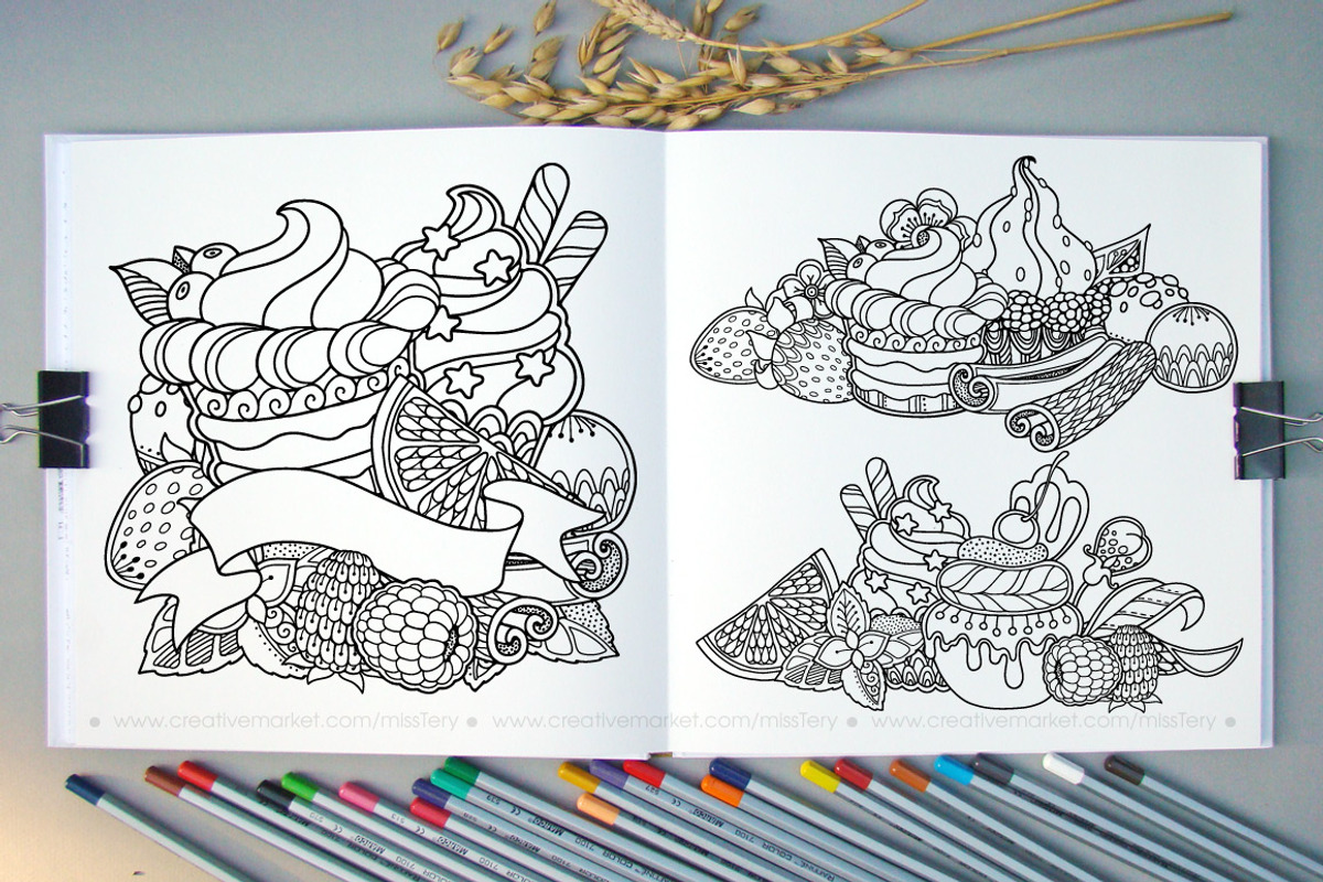 Dessert. Graphic illustrations set, a Decorative Illustration by Color and Decor (Photo 7 of 7)