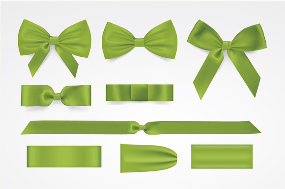 Vector Green Bows