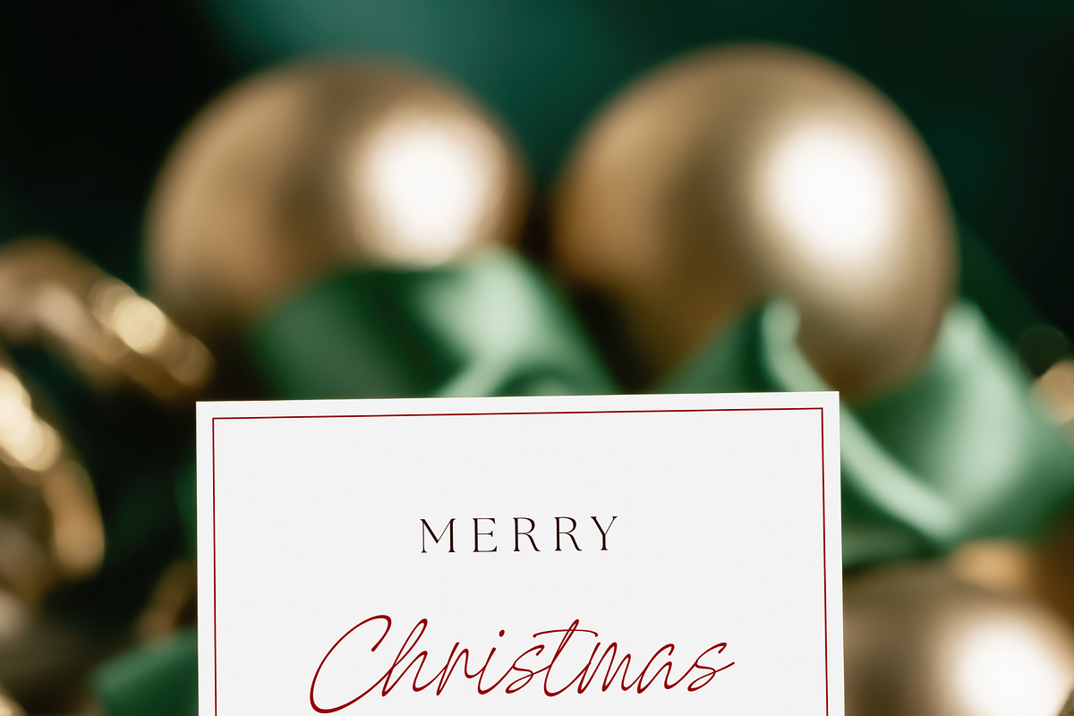 5x5 Christmas Greeting Card Mockup, an Advertising Mockup by Serenefeeling (Photo 3 of 6)