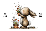Whimsical Floral Easter Rabbit, an Animal Illustration by GiraffeCreative (Thumbnail 2 of 20)
