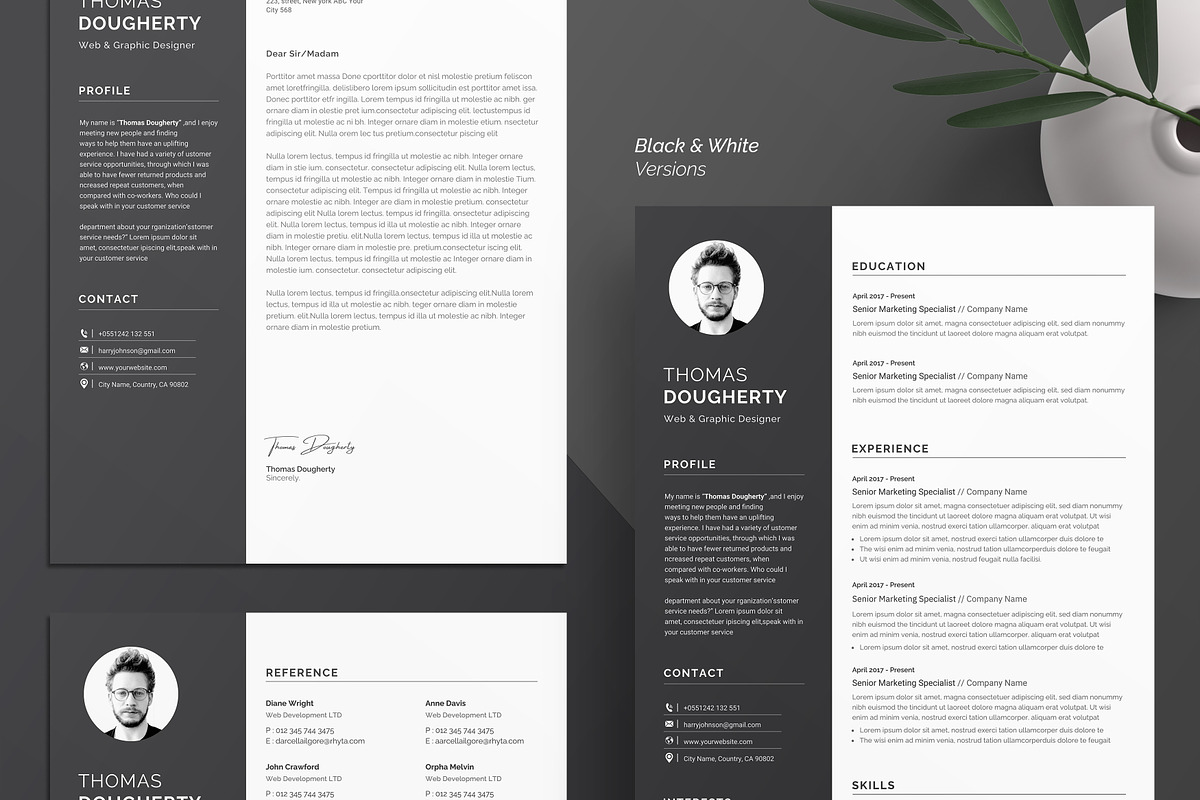 Canva Resume Template | Word, a Resume Template by CreativeZoom (Photo 2 of 7)