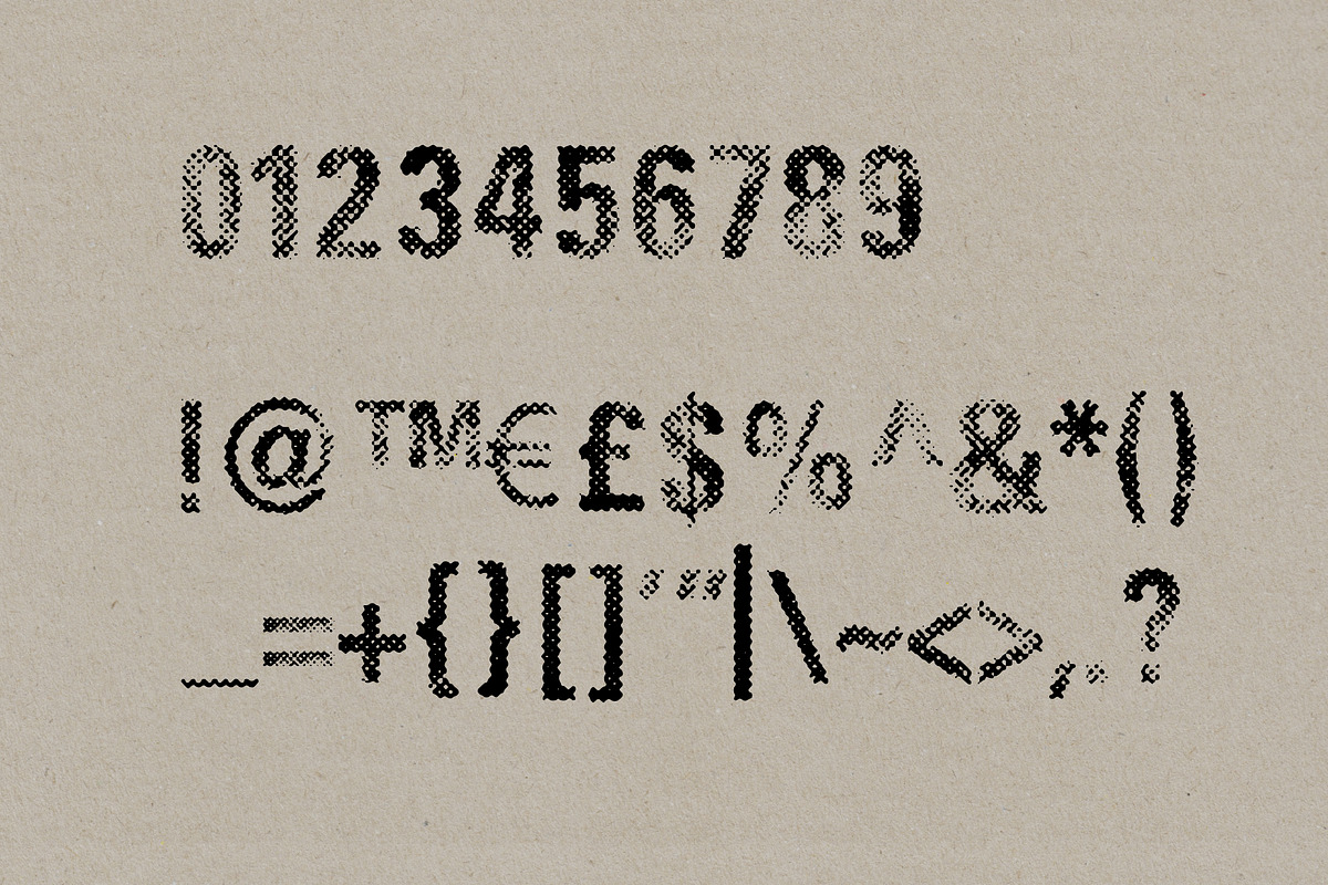 Dirty Halftone Font, a Sans Serif Font by Offset (Photo 4 of 6)