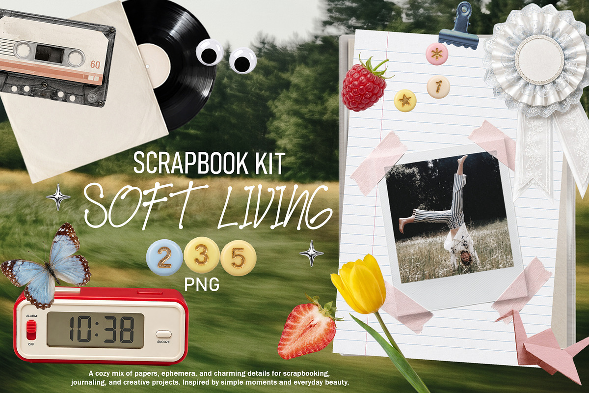 Soft Living Scrapbook Kit PNG, an Object Graphic by DreamoraArt (Photo 1 of 9)