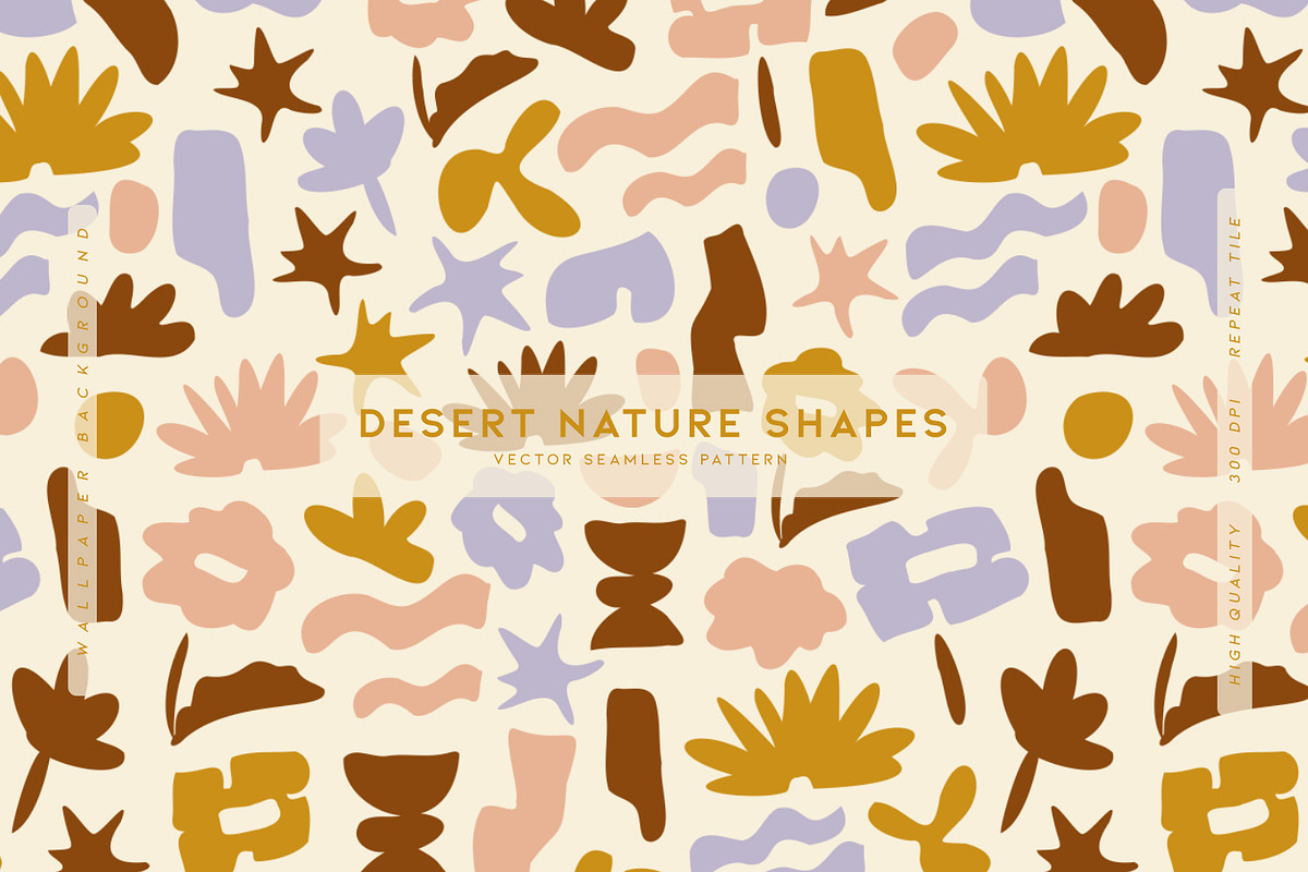 Desert Nature Shapes, a Wallpaper Graphic by MalyskaStudio (Photo 1 of 6)