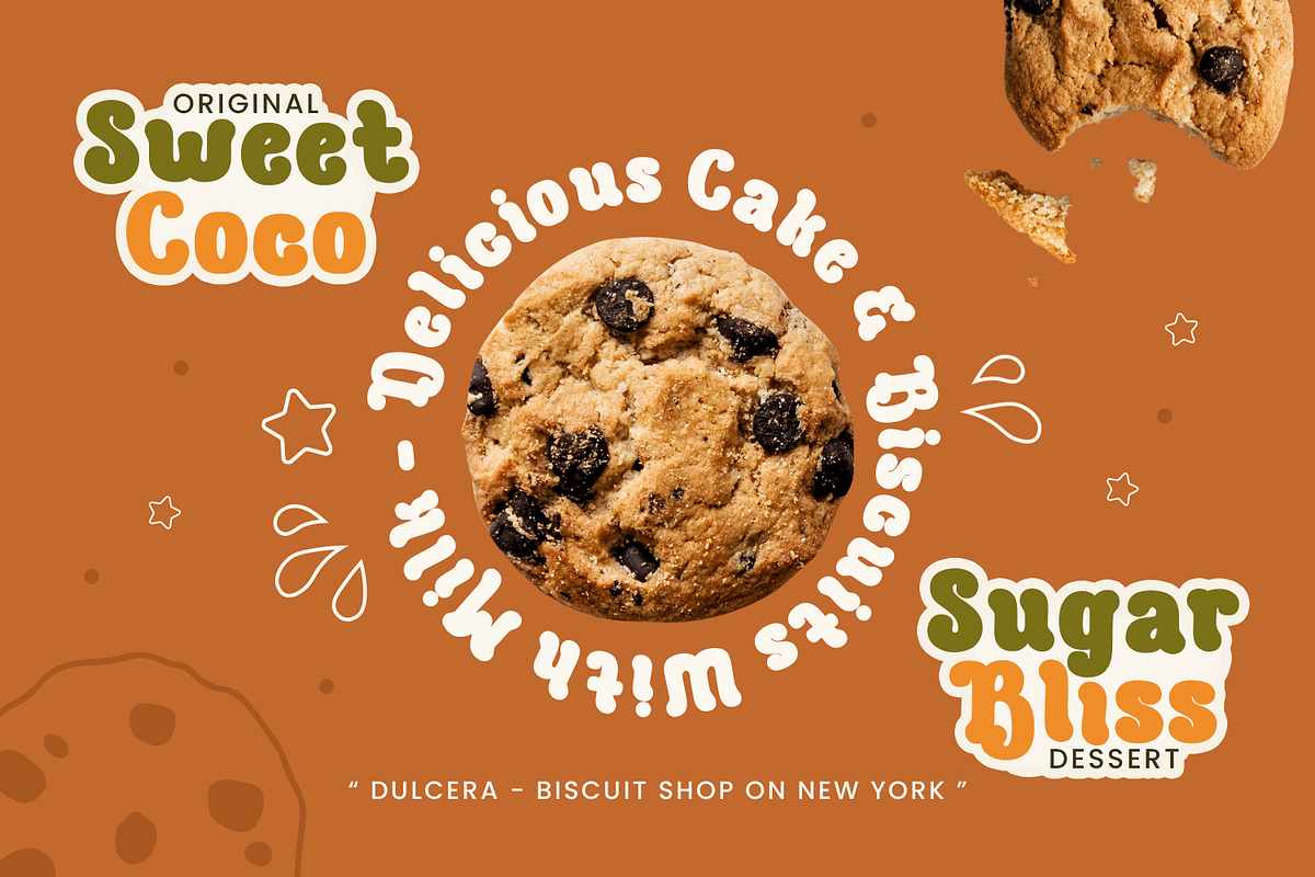Milano Biscuit - Food Font, a Handwritten Font by Mozatype (Photo 3 of 8)