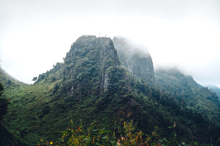 Green mountain and fog in nature, a Nature Photo by Art Rachen