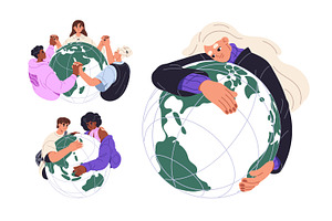 People care about Earth concepts set, a Person Illustration by PaperTrident