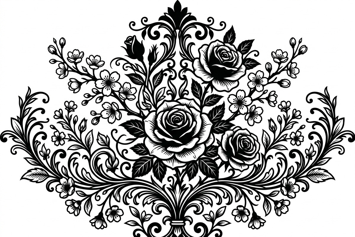 50 Elegant Floral Ornate Silhouette, a Decorative Illustration by Amazin_art (Photo 12 of 30)
